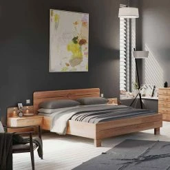 Ehebett Und Nachtkonsolen Apolios In Erle Teilmassiv (dreiteilig) -Valganios Sales ehebett und nachtkonsolen erle teilmassiv bett in drei breiten z.b. 160x200 apolios 01