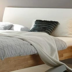 Eiche Bett & Hänge-Nachttische - Elizara (dreiteilig) -Valganios Sales eiche bett haenge nachttische in 3 doppelbett groessen elizara 04