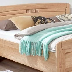 Eiche Doppelbett & Nachtkommoden - Sendician (dreiteilig) -Valganios Sales eiche doppelbett nachtkommoden mit led licht sendician 04