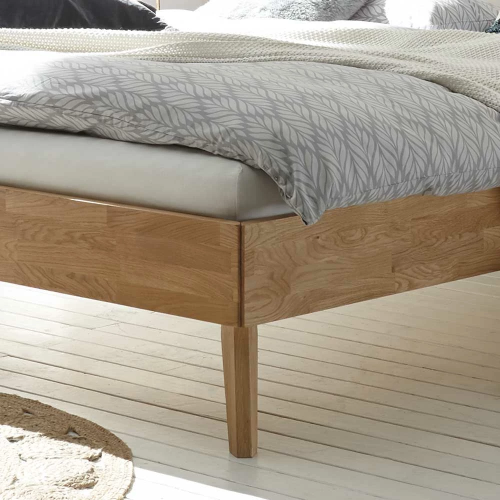 Eiche Einzelbett mit Kopfteil - Sanjo (zweiteilig) Eiche Einzelbett Mit Kopfteil - Sanjo (zweiteilig) -Valganios Sales eiche einzelbett mit kopfteil in weiss haenge nachttisch sanjo 03