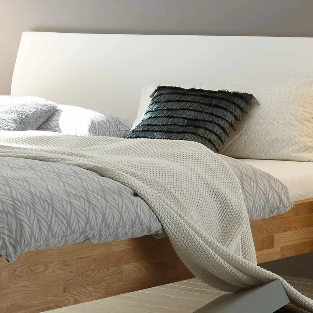 Eiche Einzelbett mit Kopfteil - Sanjo (zweiteilig) Eiche Einzelbett Mit Kopfteil - Sanjo (zweiteilig) -Valganios Sales eiche einzelbett mit kopfteil in weiss haenge nachttisch sanjo 04