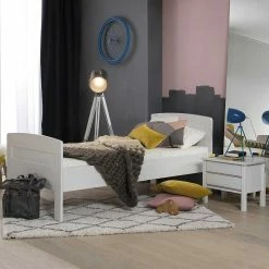 Einzelbett Marius Aus Buche Massivholz (zweiteilig) 3 Einzelbett Marius Aus Buche Massivholz (zweiteilig) -Valganios Sales einzelbett aus buche massivholz in weiss mit nachttisch im set marius 01