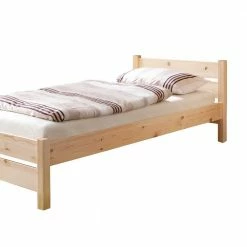 Einzelbett Jeff Aus Kiefer Massivholz -Valganios Sales einzelbett kiefer massivholz landhausstil jeff 03