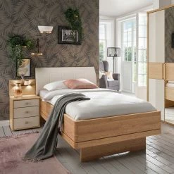 Einzelbett & Nachtkommode Als Set - Emdsiva (zweiteilig)