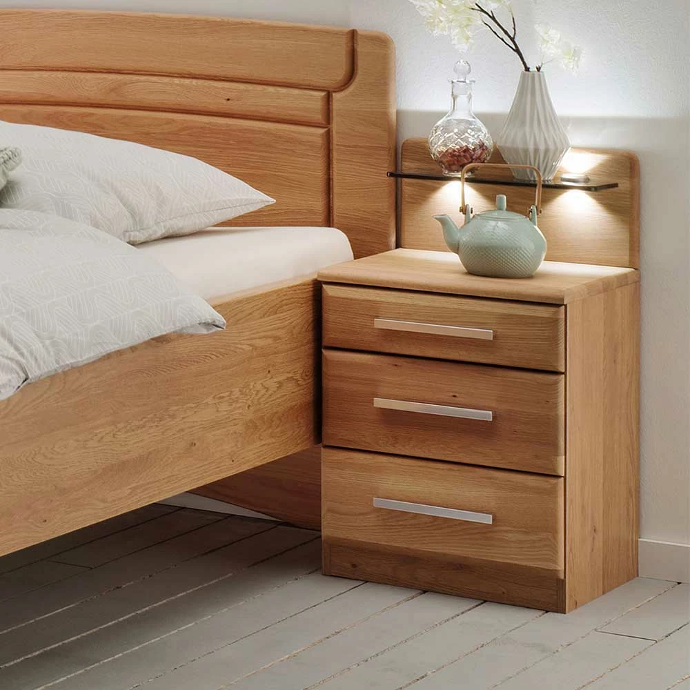 Einzelbett & Nachtkommode in Eiche - Sendician (zweiteilig) Einzelbett & Nachtkommode In Eiche - Sendician (zweiteilig) -Valganios Sales einzelbett nachtkommode in eiche ideal fuer senioren sendician 06
