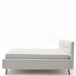 Elegantes Stoffbett In Hellgrau & Eiche - Yilton -Valganios Sales elegantes stoffbett in hellgrau eiche mit bettkasten yilton 03