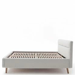Elegantes Stoffbett In Hellgrau & Eiche - Yilton -Valganios Sales elegantes stoffbett in hellgrau eiche mit bettkasten yilton 04