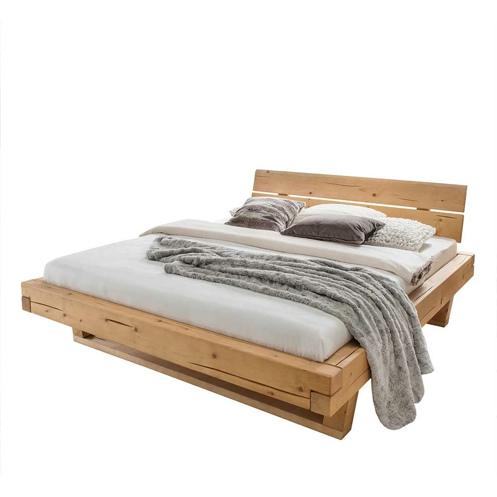 Fichtenholz Balkenbett mit Holzkufen - Djuro Fichtenholz Balkenbett Mit Holzkufen - Djuro -Valganios Sales fichtenholz balkenbett mit holzkufen fuer ein natuerlich modernes schlafzimmer djuro f