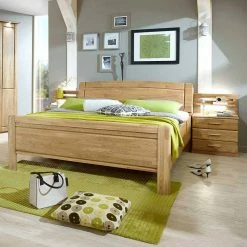 Funktionsbett In Komforthöhe Navumel Und Nachttische (dreiteilig) -Valganios Sales funktionsbett in komforthoehe nachttische eiche teilmassiv 3 teiliges set navumel 03