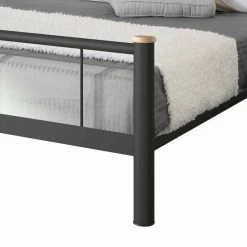 Futonbett Amsolia In Schwarz Metall 5 Futonbett Amsolia In Schwarz Metall -Valganios Sales futonbett schwarz metall eiche massiv amsolia 03