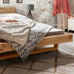 Geöltes Schwebebalkenbett Aus Wildeiche - Jalton -Valganios Sales geoeltes schwebebalkenbett aus wildeiche als doppelbett 4 breiten jalton 02