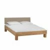 Holz Bett Mit Polsterkopfteil Zalto In Buche Natur Und Beige -Valganios Sales holz bett mit polsterkopfteil buche natur und beige als einzelbett oder doppelbett zalto f