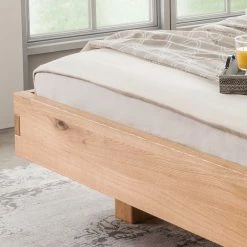 Holz Doppelbett Mit Kopfteil Baumkante - Smiralda -Valganios Sales holz doppelbett mit kopfteil baumkante aus geoelter wildeiche smiralda 04