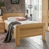 Holz Einzelbett Mit Kopf- Und Fußteil - Emdsiva -Valganios Sales holz einzelbett mit kopf und fussteil aus eiche massivholz auch ueberlaengen emdsiva 01