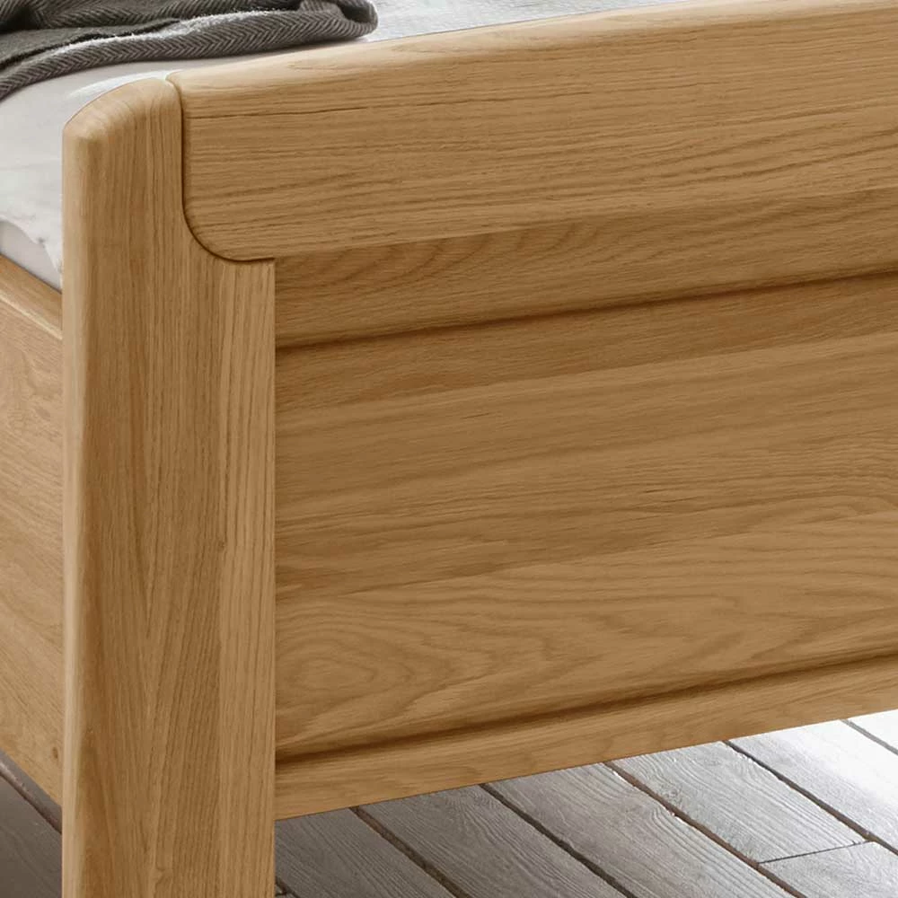 Holz Einzelbett mit Kopf- und Fußteil - Emdsiva Holz Einzelbett Mit Kopf- Und Fußteil - Emdsiva -Valganios Sales holz einzelbett mit kopf und fussteil aus eiche massivholz auch ueberlaengen emdsiva 02