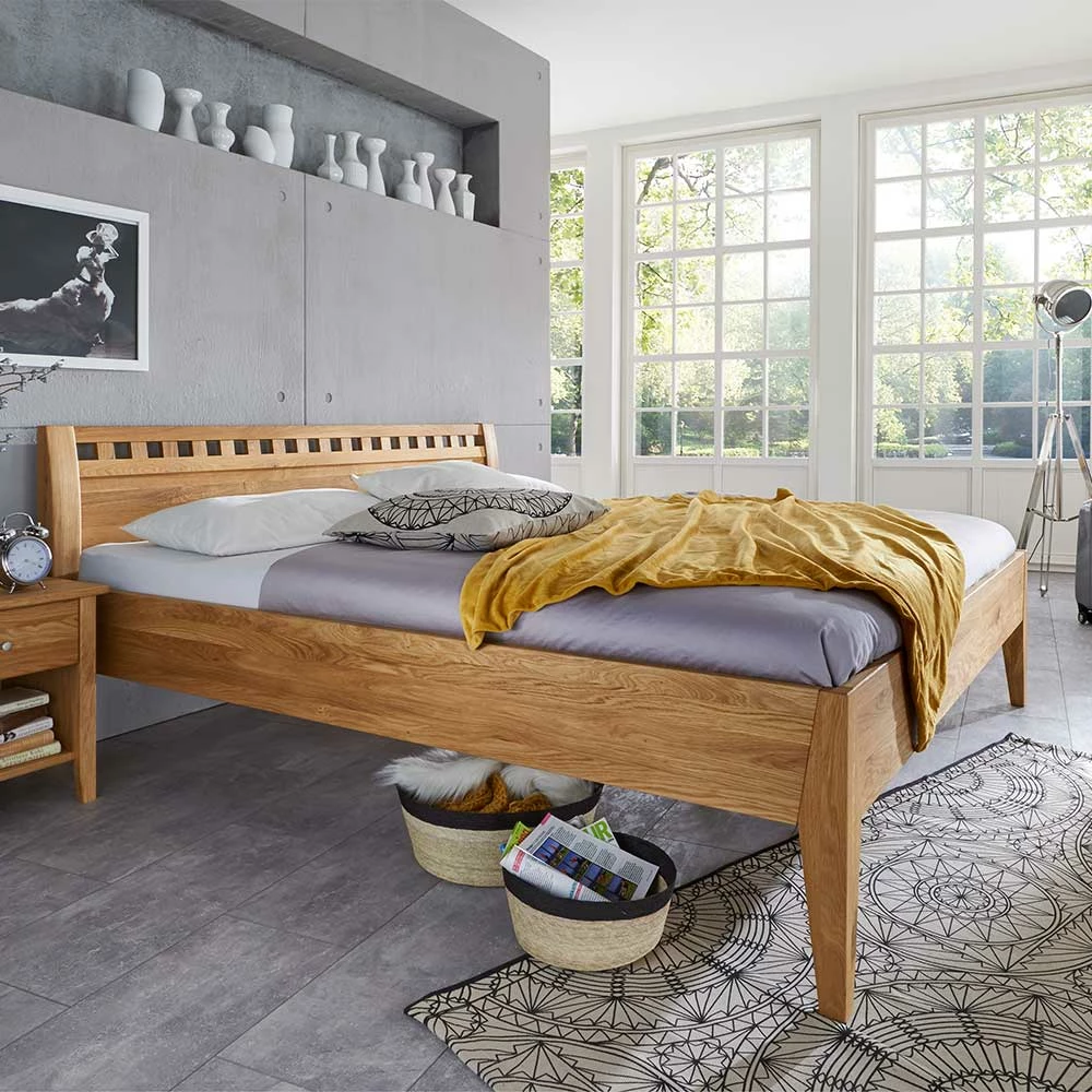 Holz Komfortbett aus Wildeiche - Genevo Holz Komfortbett Aus Wildeiche - Genevo -Valganios Sales holz komfortbett aus wildeiche in stabverleimung 7 groessen genevo 01