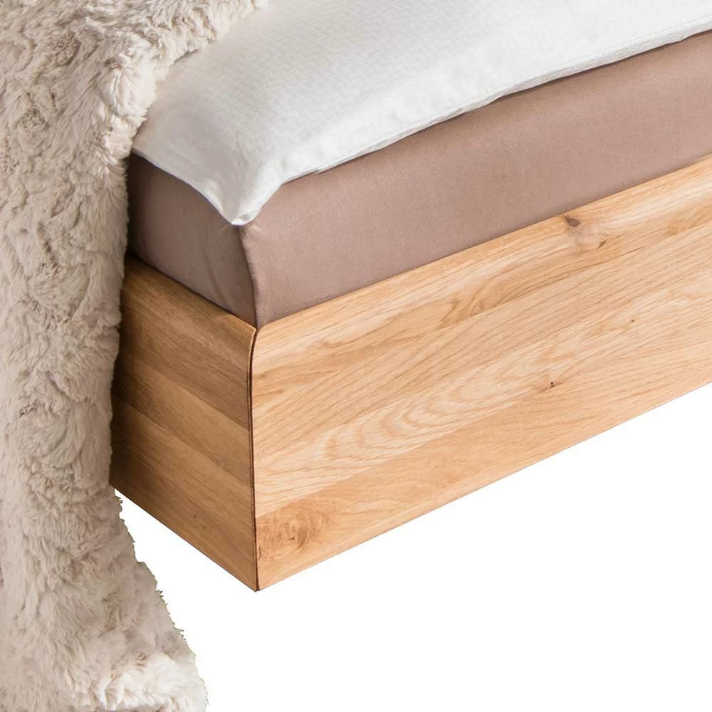 Holz Schwebebett mit Lamellen Kopfteil - Smiralda Holz Schwebebett Mit Lamellen Kopfteil - Smiralda -Valganios Sales holz schwebebett mit lamellen kopfteil aus wildeiche massivholz smiralda 03