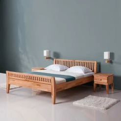 Holzbett Posky Aus Kernbuche Massivholz 3 Holzbett Posky Aus Kernbuche Massivholz -Valganios Sales holzbett kernbuche massivholz sprossenkopfteil posky html 01