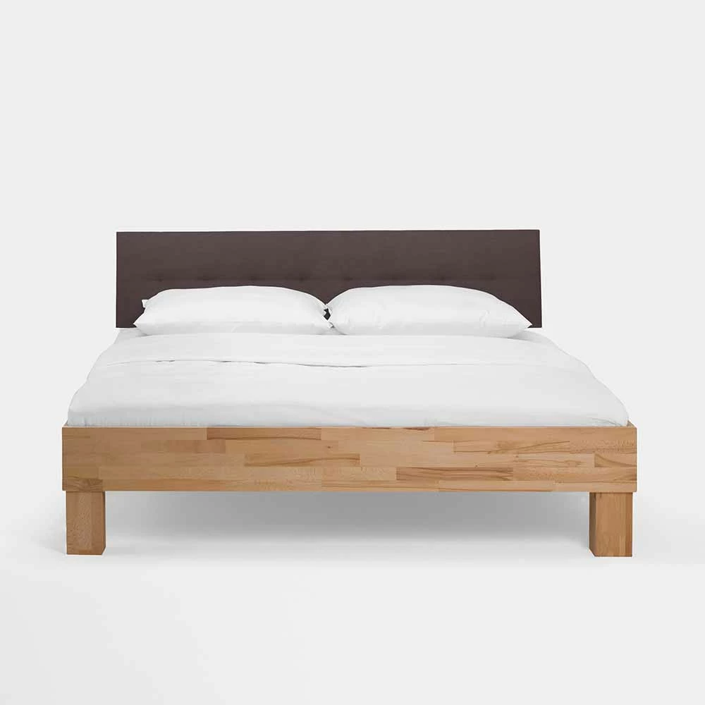 Holzbett massiv Wins mit Polster-Kopfteil Kunstleder Braun Holzbett Massiv Wins Mit Polster-Kopfteil Kunstleder Braun -Valganios Sales holzbett massiv polster kopfteil kunstleder braun kernbuche natur geoelt wins 03