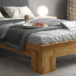 Holzbett & Nachtkommoden Aus Eiche - Norte (dreiteilig) 3 Holzbett & Nachtkommoden Aus Eiche - Norte (dreiteilig) -Valganios Sales holzbett nachtkommoden aus eiche mit kunstleder schwarz norte 02