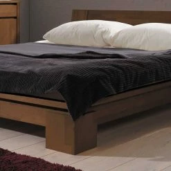 Holzbett Estegan In Nussbaumfarben -Valganios Sales holzbett nussbaumfarben buche massivholz estegan html 02