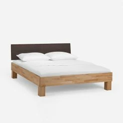 Holzbett Abraham Mit Polsterkopfteil (dreiteilig) 4 Holzbett Abraham Mit Polsterkopfteil (dreiteilig) -Valganios Sales holzbett polsterkopfteil doppelbett set mit zwei nachtkommoden abraham 02