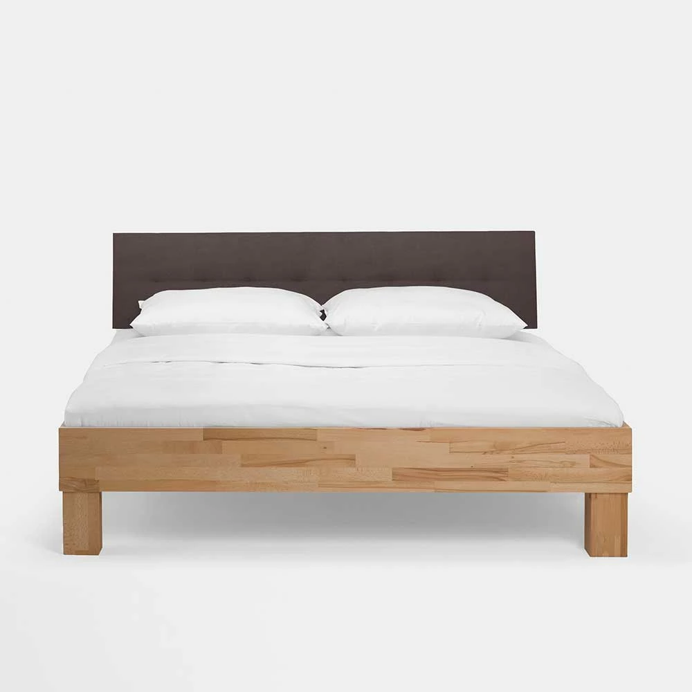 Holzbett Abraham mit Polsterkopfteil (dreiteilig) Holzbett Abraham Mit Polsterkopfteil (dreiteilig) -Valganios Sales holzbett polsterkopfteil doppelbett set mit zwei nachtkommoden abraham 03