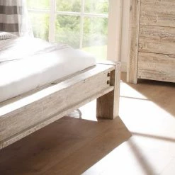 Holzbett Vessina In Weiß 6 Holzbett Vessina In Weiß -Valganios Sales holzbett weiss akazie massivholz vessina 04