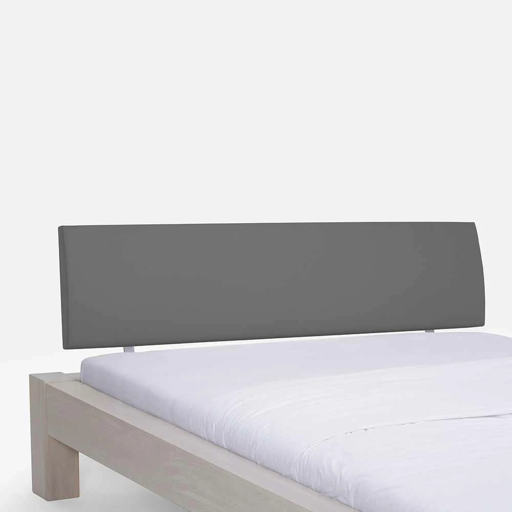 Holzbett Lagossan aus Wildeiche weiß geölt Holzbett Lagossan Aus Wildeiche Weiß Geölt -Valganios Sales holzbett wildeiche weiss geoelt kopfteil gepolstert mit webstoff grau lagossan 03