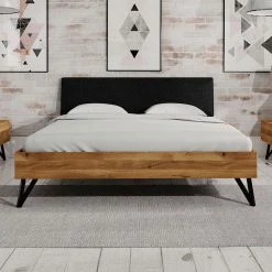 Industrial Bett Mit 190 Cm Länge - Mandirov 4 Industrial Bett Mit 190 Cm Länge - Mandirov -Valganios Sales industrial bett mit 190 cm laenge aus wildeiche massivholz stahl mandirov 02