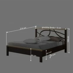 Jugendbett Jaxta In Braun Metall -Valganios Sales jugendbett braun metall eiche massiv jaxta be