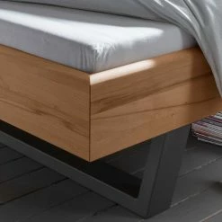Kernbuche Bett Mit Metall Kufen - Eudrinia I 3 Kernbuche Bett Mit Metall Kufen - Eudrinia I -Valganios Sales kernbuche bett mit metall kufen polsterkopfteil in braun eudrinia i 02