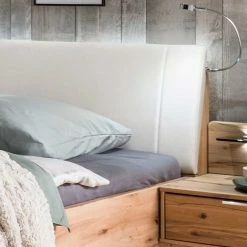 Kernbuche Bett & Nachtkommoden - Krofun (dreiteilig) -Valganios Sales kernbuche bett nachtkommoden mit led beleuchtung krofun 02