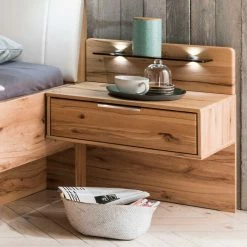 Kernbuche Bett & Nachtkommoden - Krofun (dreiteilig) -Valganios Sales kernbuche bett nachtkommoden mit led beleuchtung krofun 04