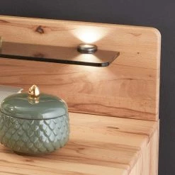 Kernbuche Bett & Nachtkommoden - Krofun (dreiteilig) -Valganios Sales kernbuche bett nachtkommoden mit led beleuchtung krofun 05