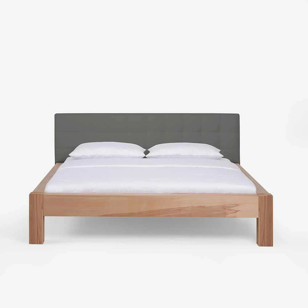 Kernbuche Bett Pandaua mit Polster-Kopfteil in Grau Kernbuche Bett Pandaua Mit Polster-Kopfteil In Grau -Valganios Sales kernbuche bett polster kopfteil in grau als doppelbett auch in ueberlaenge pandaua 02