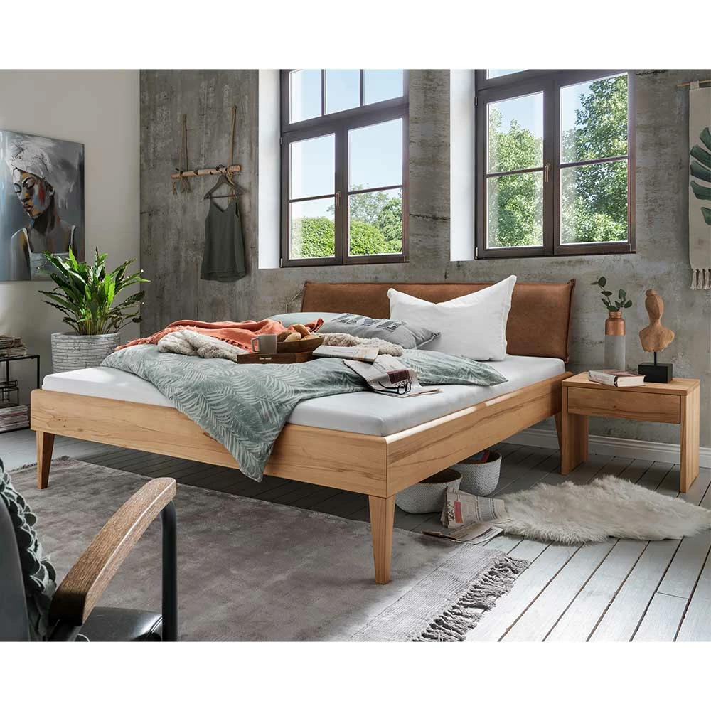 Kernbuche Bett Set mit Nachtkonsolen - Eudrinia (dreiteilig) Kernbuche Bett Set Mit Nachtkonsolen - Eudrinia (dreiteilig) -Valganios Sales kernbuche bett set mit nachtkonsolen online kaufen eudrinia 01