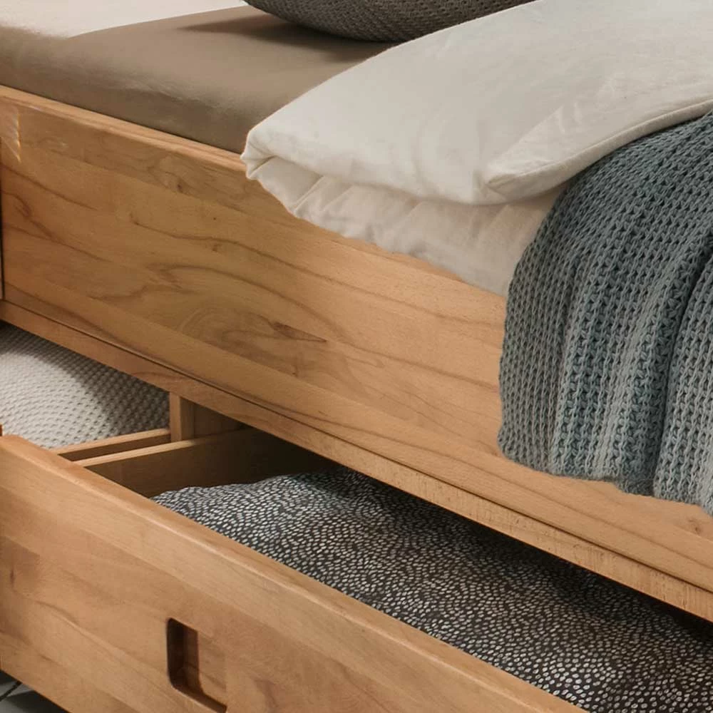 Kernbuche Doppelbett mit 2 Schubladen - Rudacia III Kernbuche Doppelbett Mit 2 Schubladen - Rudacia III -Valganios Sales kernbuche doppelbett mit 2 schubladen polster kopfteil rudacia iii 05