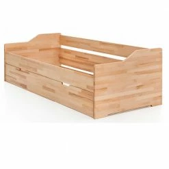 Kernbuche Einzelbett Mit Bettschublade Mombras In Natur Geölt -Valganios Sales kernbuche einzelbett mit bettschublade in natur geoelt 90x200 cm mombras 05