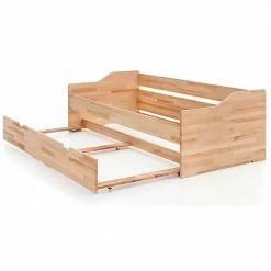 Kernbuche Einzelbett Mit Bettschublade Mombras In Natur Geölt -Valganios Sales kernbuche einzelbett mit bettschublade in natur geoelt 90x200 cm mombras 06