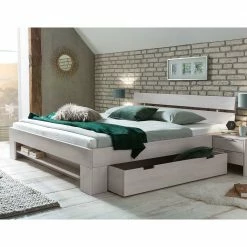 Kernbuche Scandi Doppelbett In Weiß - Paryra 5 Kernbuche Scandi Doppelbett In Weiß - Paryra -Valganios Sales kernbuche scandi doppelbett in weiss lackiert optional mit bettkasten paryra 03