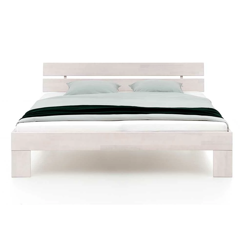 Kernbuche Scandi Doppelbett in Weiß - Paryra Kernbuche Scandi Doppelbett In Weiß - Paryra -Valganios Sales kernbuche scandi doppelbett in weiss lackiert optional mit bettkasten paryra 04