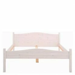 Kiefer Massivholzbett In Weiß Lasiert - Ugo -Valganios Sales kiefer massivholzbett in weiss lasiert als einzel oder doppelbett ugo 02