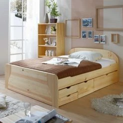 Kieferbett Flacono Mit Schubladen -Valganios Sales kieferbett schubladen massiv flacono html 01