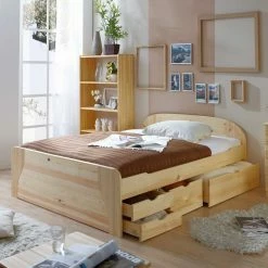 Kieferbett Flacono Mit Schubladen -Valganios Sales kieferbett schubladen massiv flacono html 04