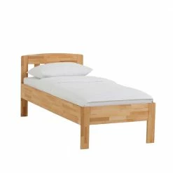 Klassisches Holzbett Seriacus Mit Kopfteil Halboffen