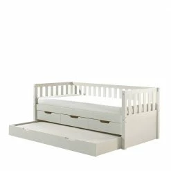 Kojenbett Mit Drei Schubladen & Ausziehbett - Probian -Valganios Sales kojenbett mit drei schubladen ausziehbett in weiss aus massivholz kiefer probian 05