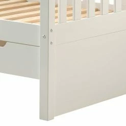 Kojenbett Mit Stauraum In Weiß Kiefernholz - Hodossa -Valganios Sales kojenbett mit stauraum in weiss kiefernholz im skandi design hodossa 04