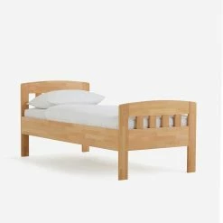Komfort-Einzelbett Label Aus Massivholz Buche Klar Lackiert -Valganios Sales komfort einzelbett massivholz buche klar lackiert z.b. in 100x200cm label 01