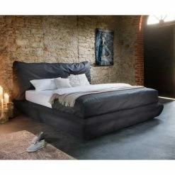 Kunstleder Boxspringbett In Anthrazit - Oktaria -Valganios Sales kunstleder boxspringbett in anthrazit mit ttf matratze in h2 h3 oktaria 01